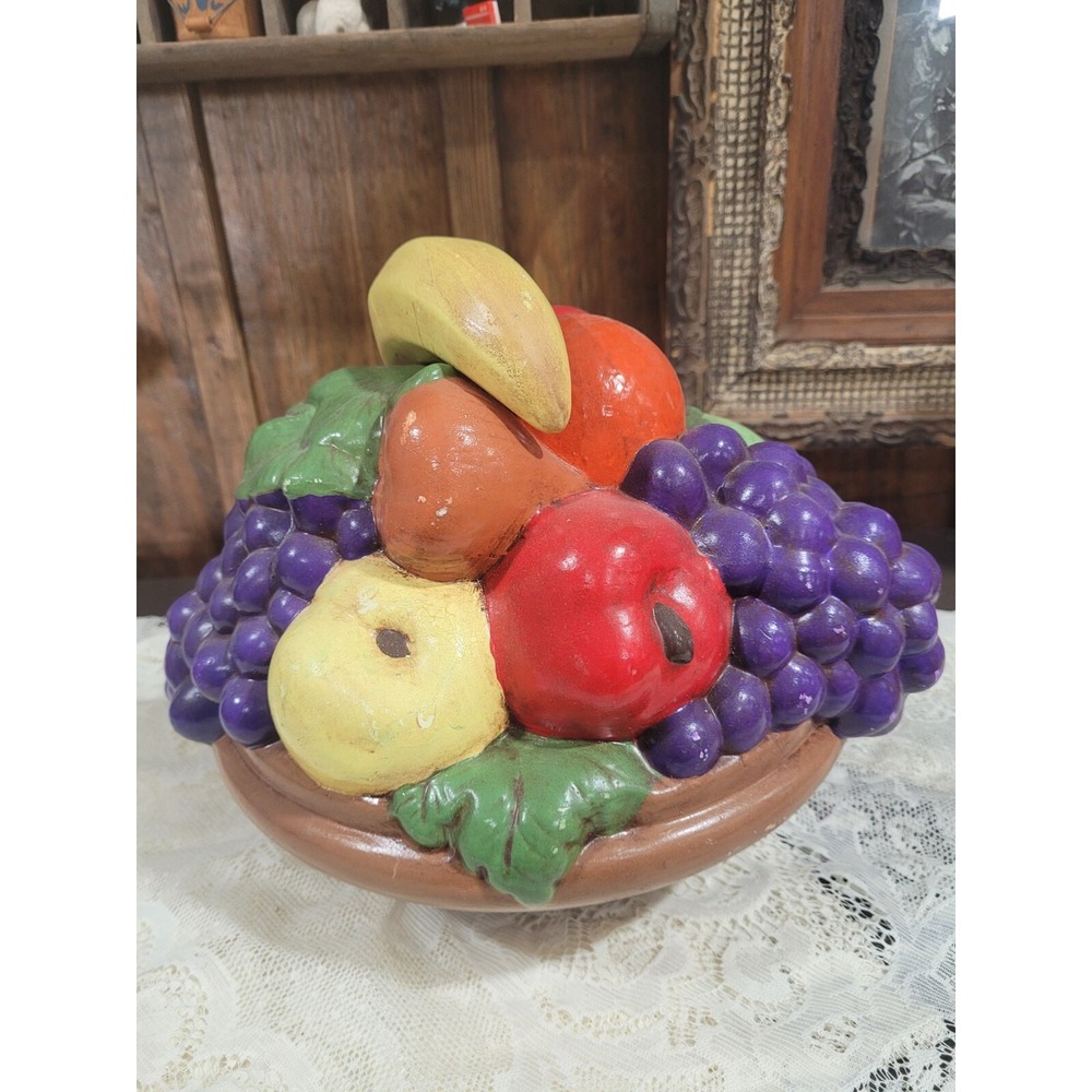 Vintage Hand Painted Ceramic Fruit Bowl